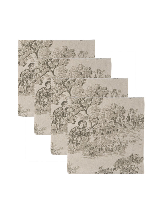 Toile de Jouy Ficelle Napkins Weston Table