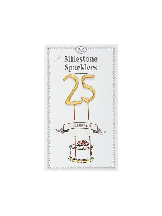 Tops Malibu Milestone Sparkler Card 25 Weston Table