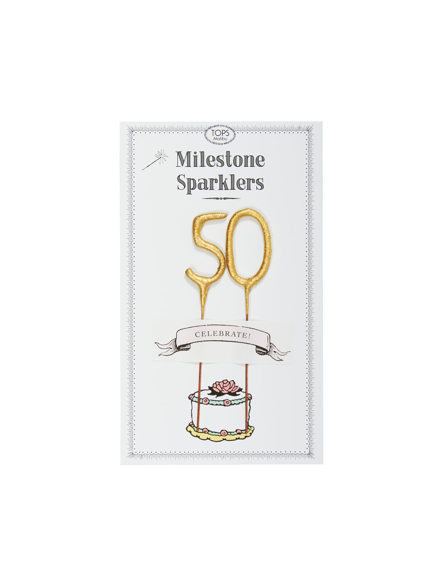 Tops Malibu Milestone Sparkler Card 50 Weston Table
