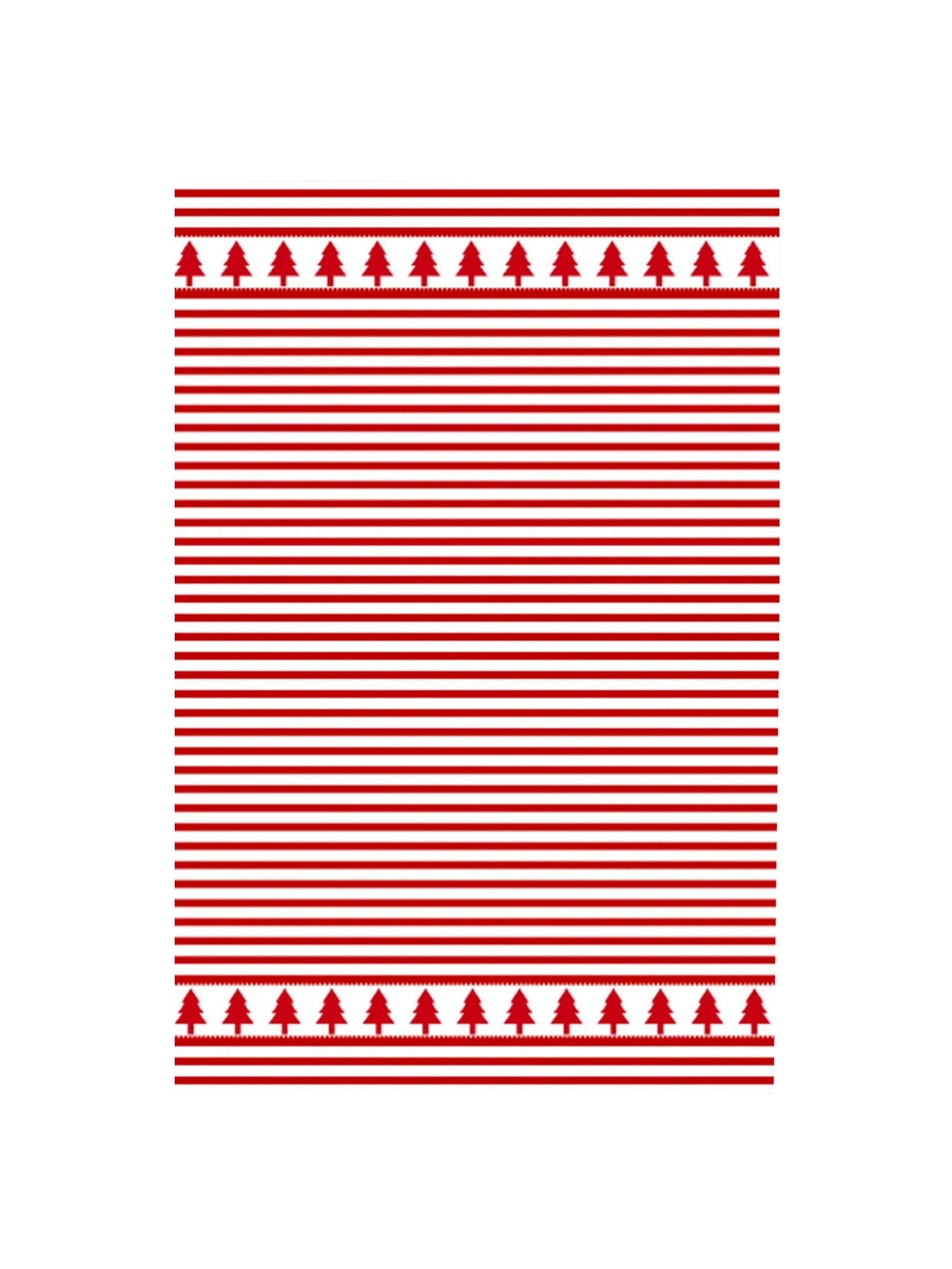 Trees Red Striped Kitchen Towel Weston Table