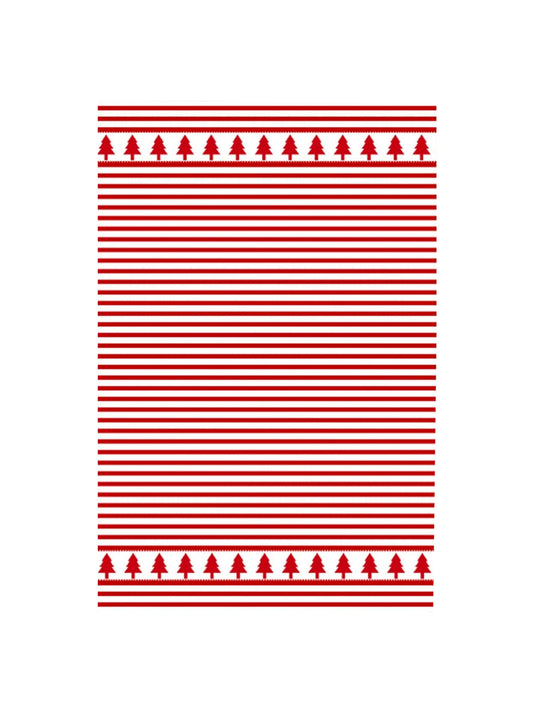 Trees Red Striped Kitchen Towel Weston Table