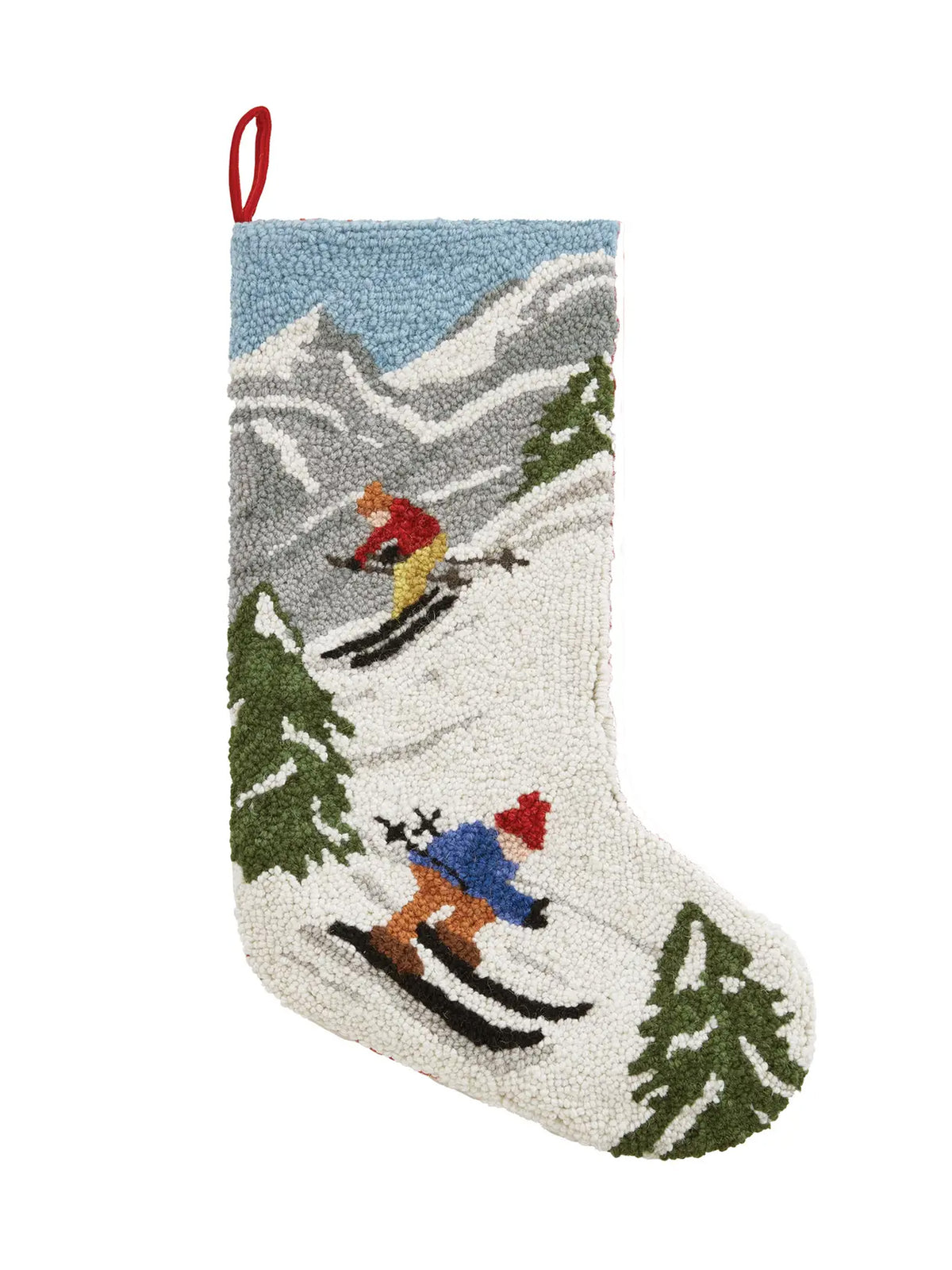 Two Alpine Skiers Hook Stocking Weston Table