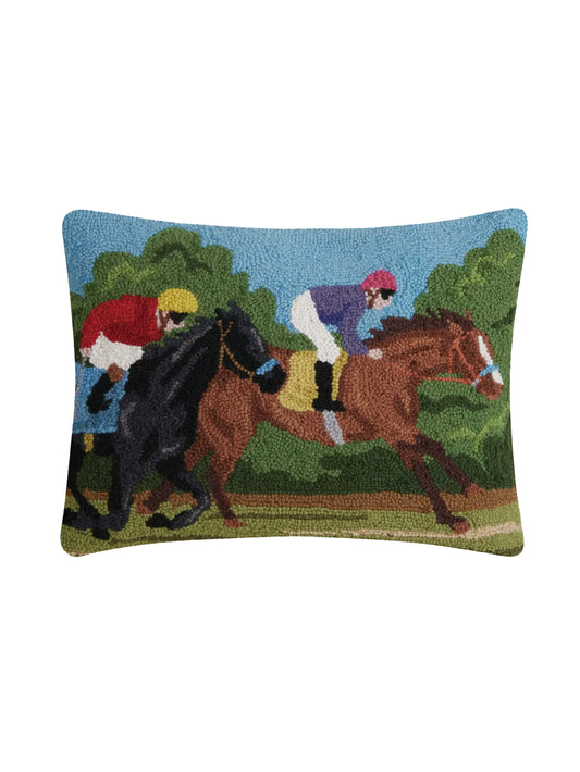 Two Racing Horses Hook Pillow Weston Table