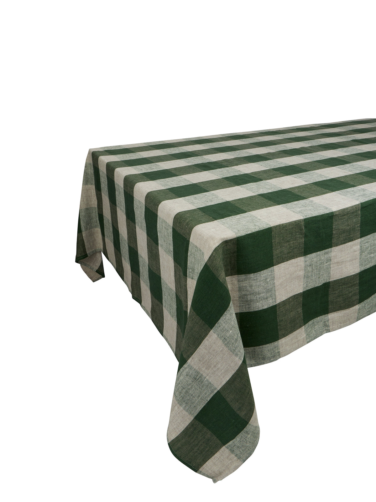 Vermont Forest Check Linen Collection Tablecloth Weston Table