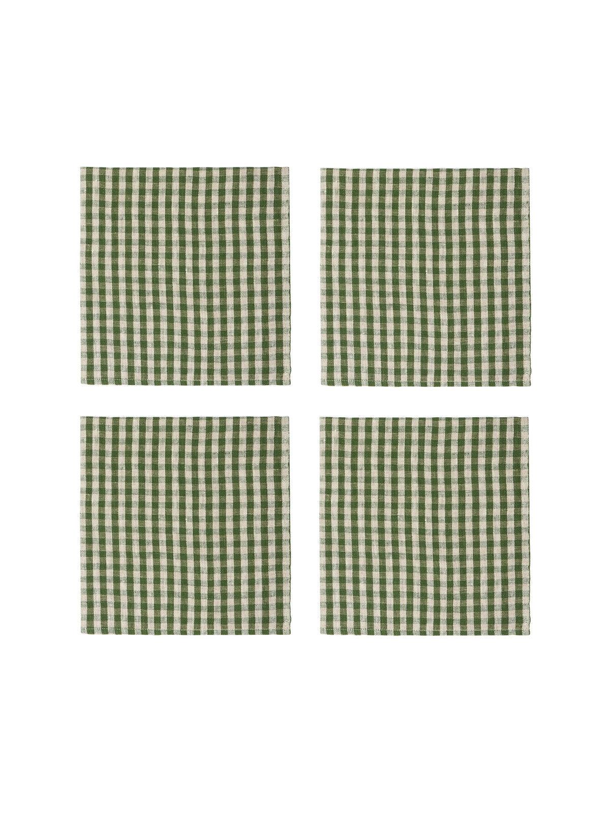 Vermont Forest Gingham Linen Collection Napkins Set of Four Weston Table