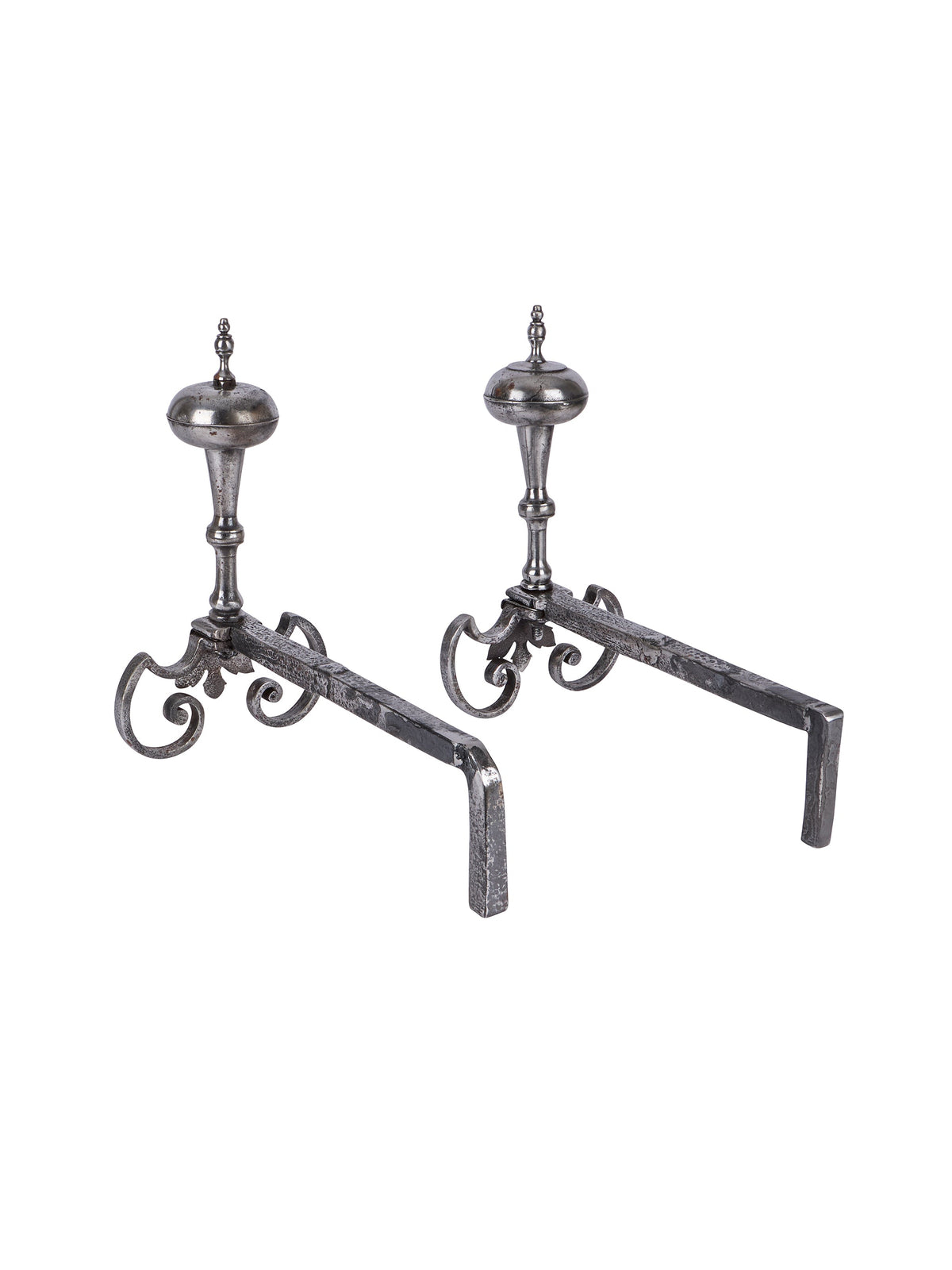 Vintage 1750s Versailles Louis XIV Andirons Weston Table