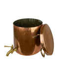 Vintage 1820s English Copper Lidded Stock Pot with Spout Weston Table