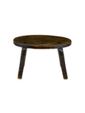 Vintage 1830s English Elm Small Oval Stool Weston Table