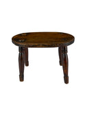 Vintage 1830s English Elm Small Oval Stool Weston Table