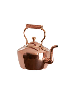  Vintage 1840s English Copper Kettle with Ball Finial Weston Table 