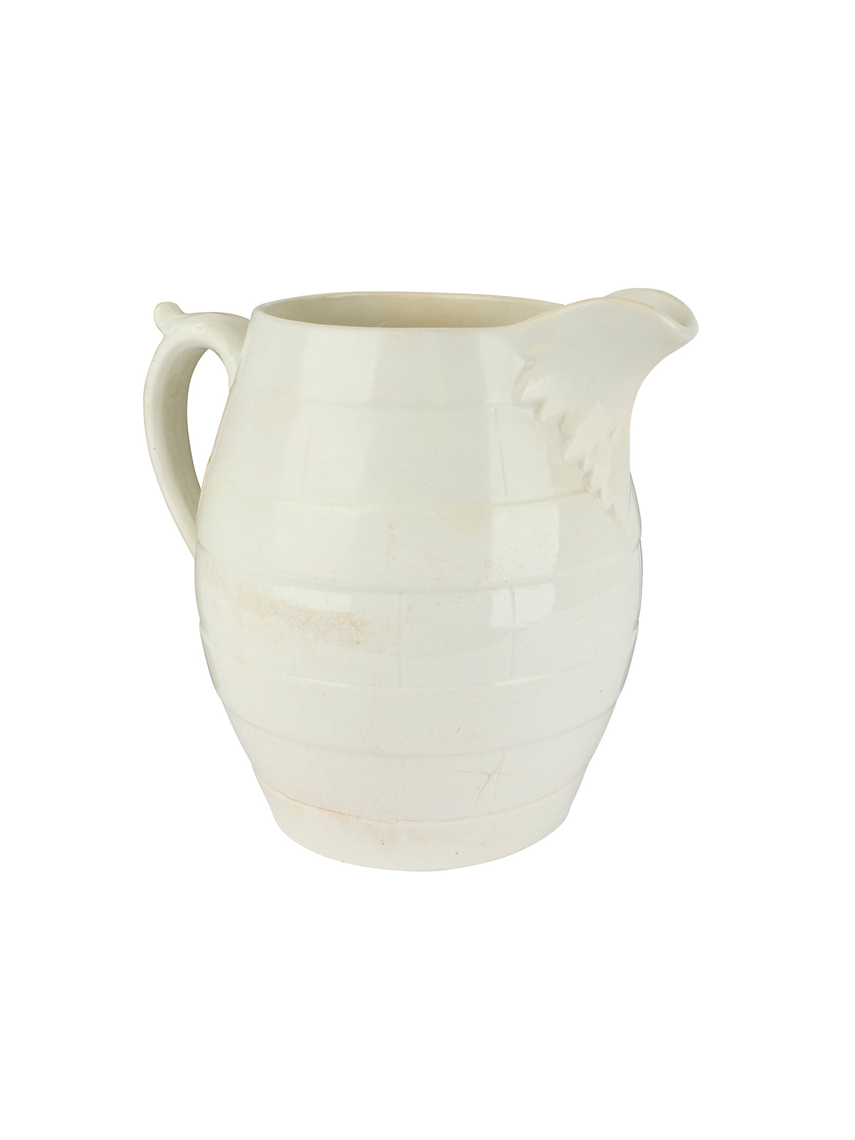 Vintage 1850s English Ironstone Double Handled Dairy Jug Weston Table