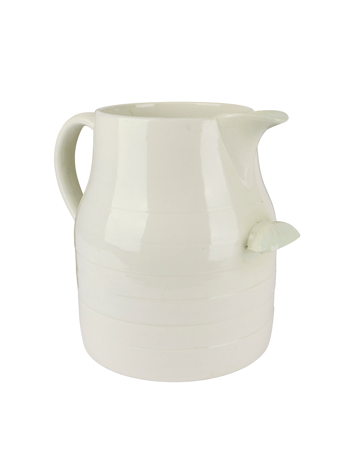 Vintage 1850s English XL Ironstone Double Handled Dairy Jug Weston Table