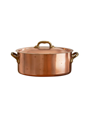  Vintage 1850s French Copper Oval Lidded Braiser Weston Table 