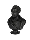 Vintage 1860 Wedgwood Lord Byron Black Basalt Bust Weston Table