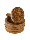 Vintage 1860s Carved Heart Wooden Butter Mold Weston Table