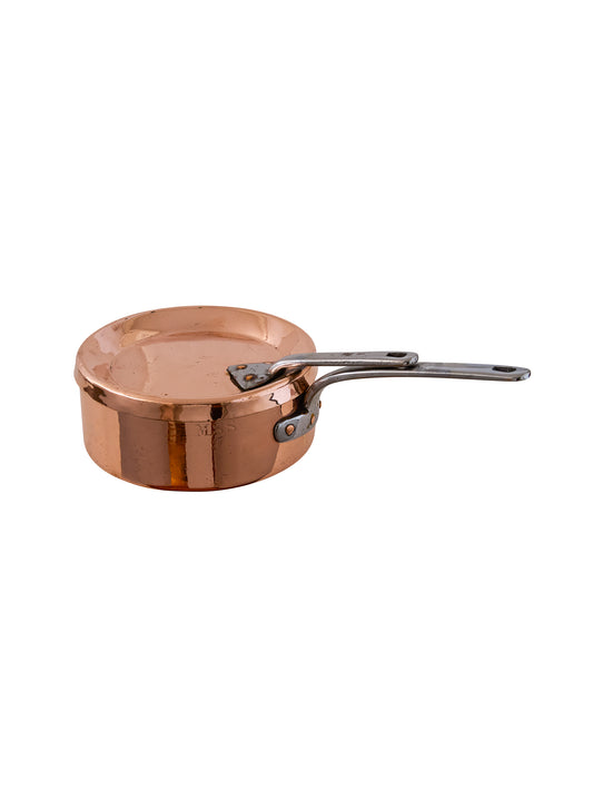 Vintage 1860s Deep French Copper Sauté Pan Weston Table
