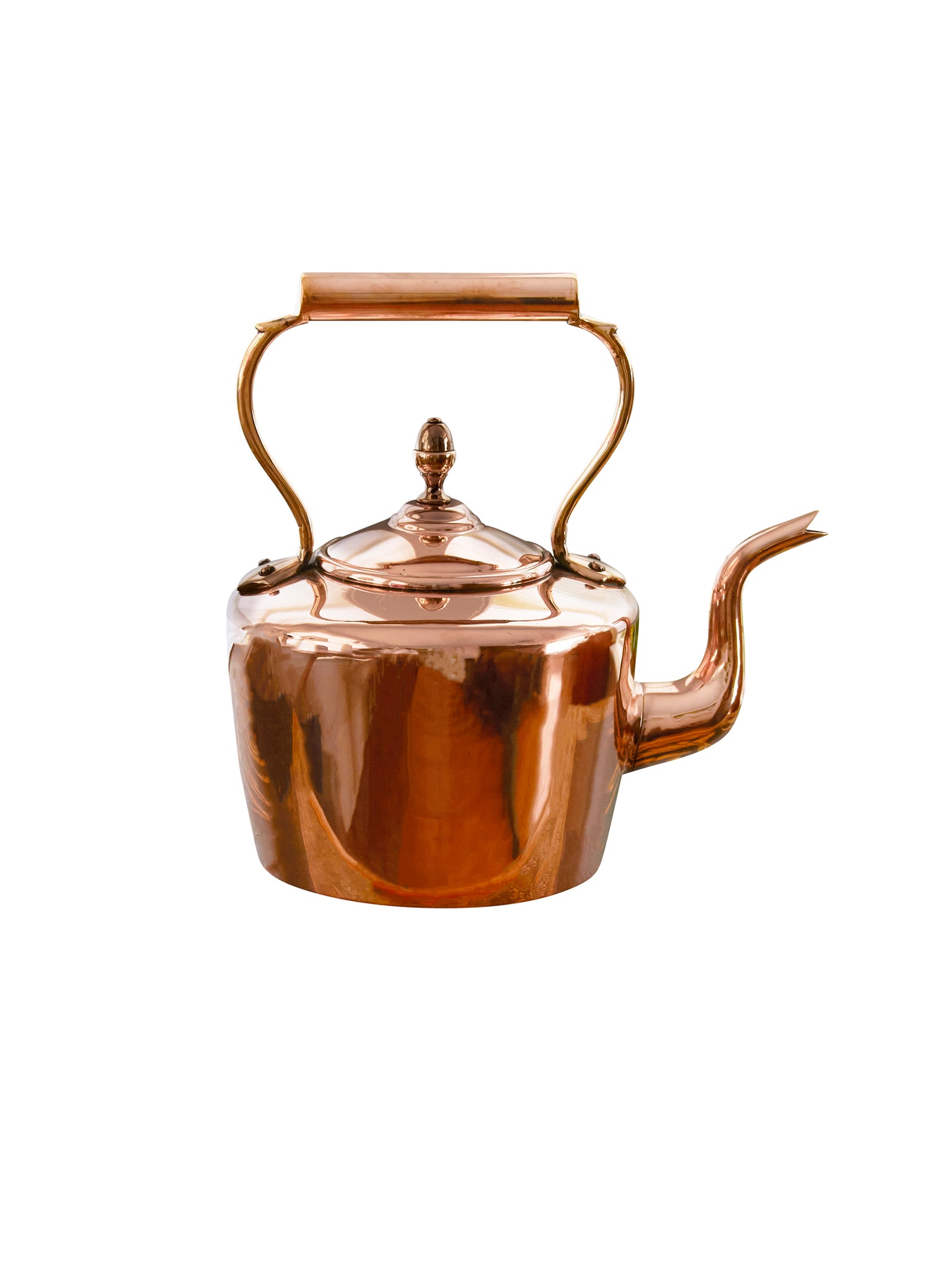 Vintage 1860s English Copper Tea Kettle Weston Table