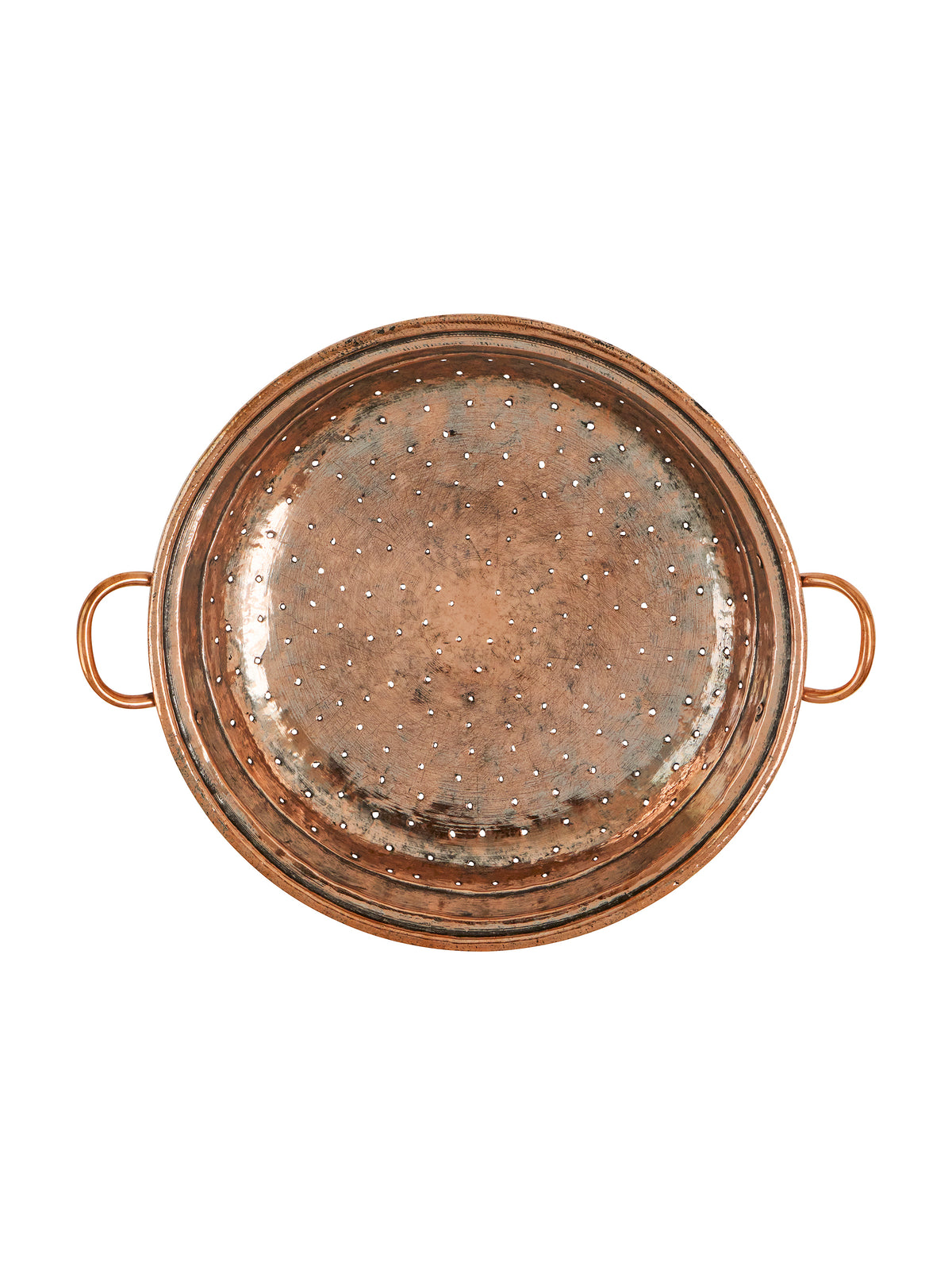 Vintage 1860s French XL Copper Handled Colander Weston Table