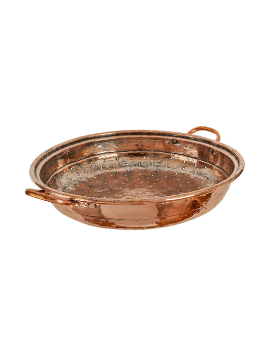 Vintage 1860s French XL Copper Handled Colander Weston Table