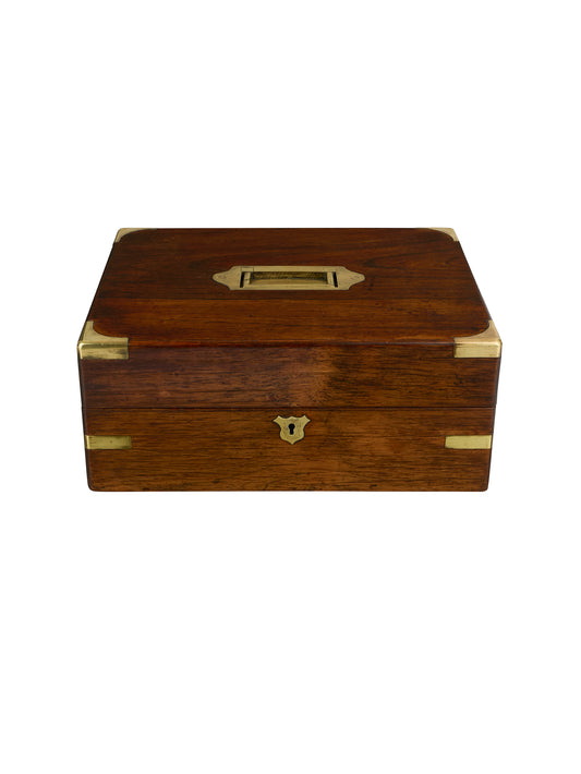 Vintage 1860s Mahogany Gentleman's Dressing Box Weston Table