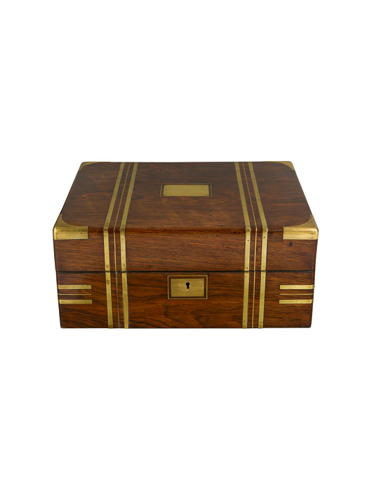 Vintage 1860s Regency Rosewood Campaign Dressing Box Weston Table