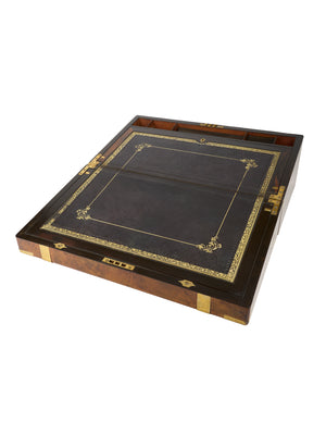  Vintage 1860s Walnut Campaign Writing Slope Weston Table 