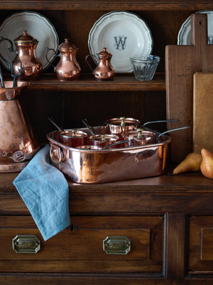  Vintage 1870s Benham & Fraud Copper Bain Marie Set Weston Table 