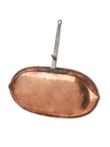 Vintage 1870s Copper Hearth Oval Side Handled Skillet Weston Table 