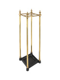 Vintage 1870s French Brass Square Umbrella Stand Weston Table