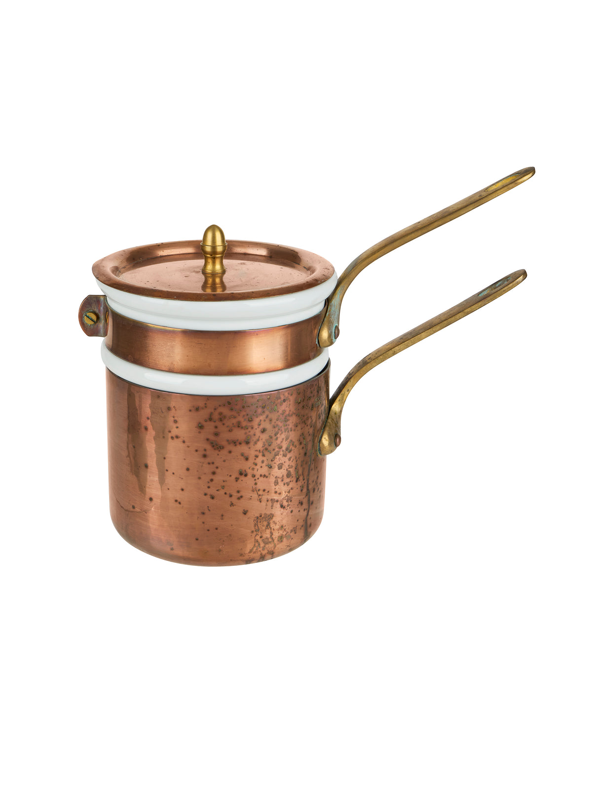Vintage 1870s French Copper Double Boiler Weston Table 