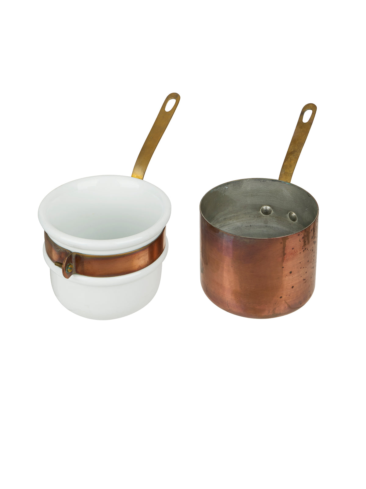 Vintage 1870s French Copper Double Boiler Weston Table