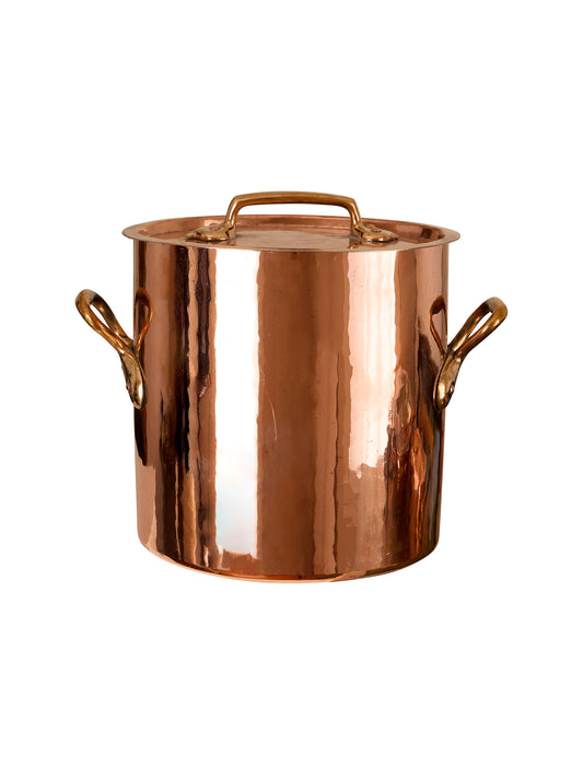 Vintage 1870s Large Copper Lidded Stockpot Weston Table
