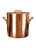Vintage 1870s Large French Copper Lidded Stockpot Weston Table
