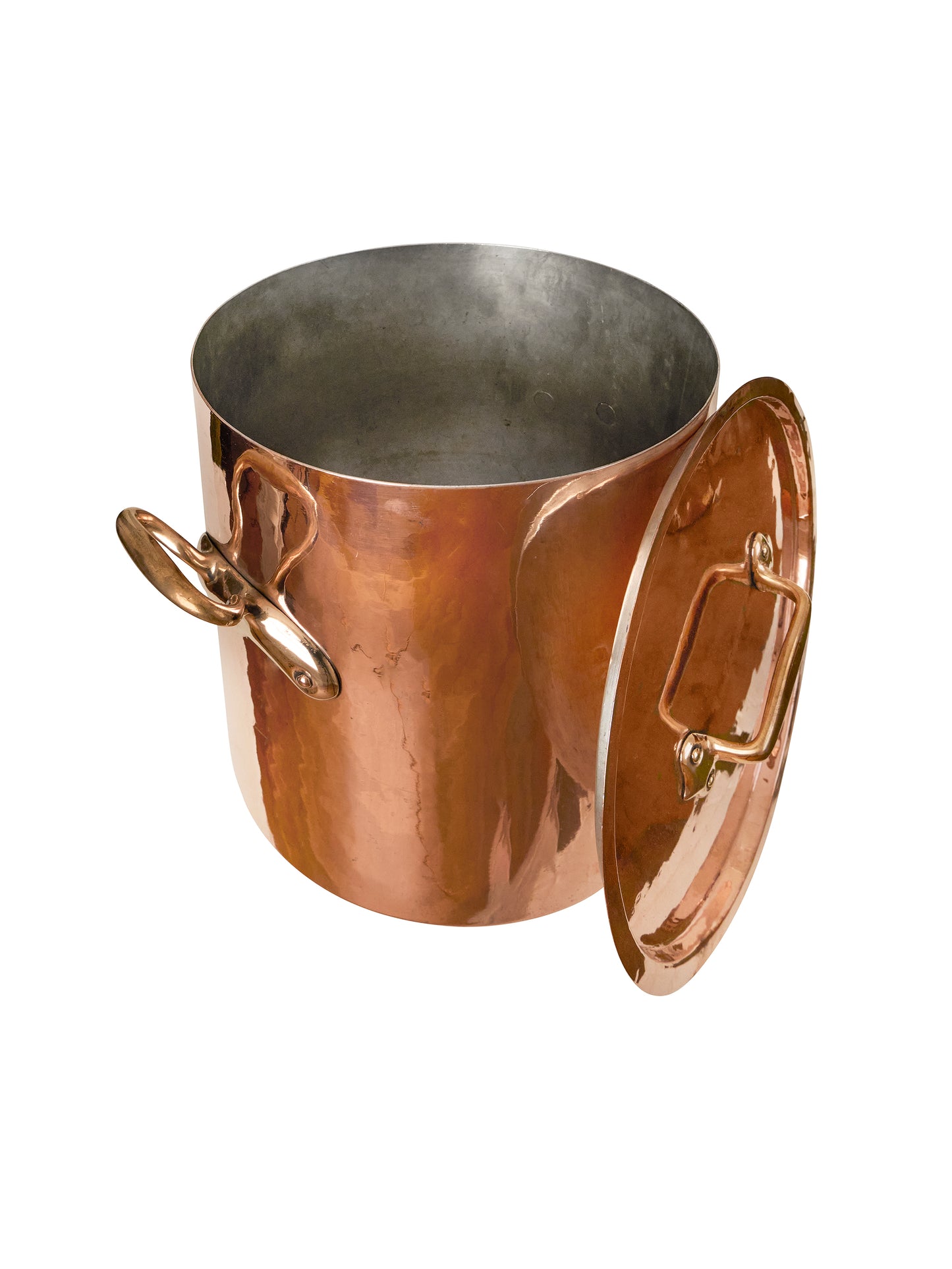 Vintage 1870s Large French Copper Lidded Stockpot Weston Table