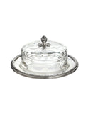 Vintage 1870s Sterling Silver and Glass Cheese Dome Weston Table