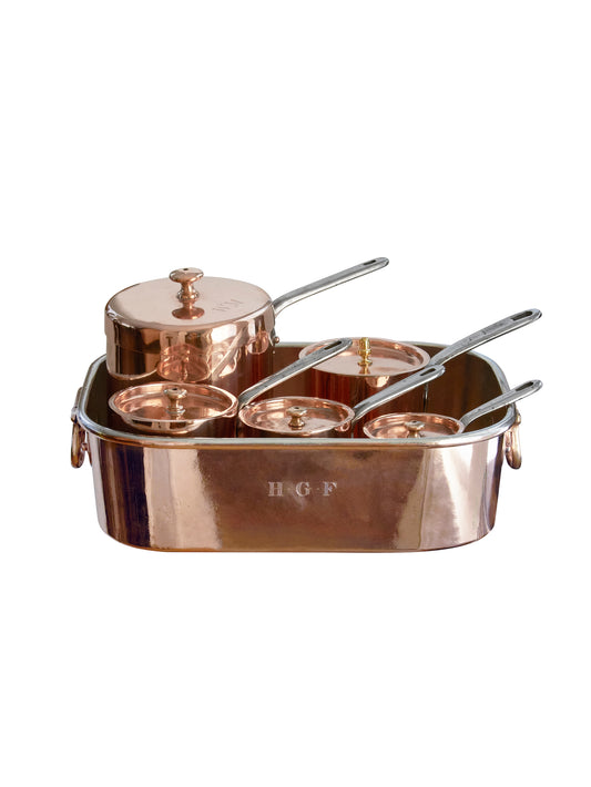 Vintage 1870s Victorian Copper Bain Marie Set Weston Table