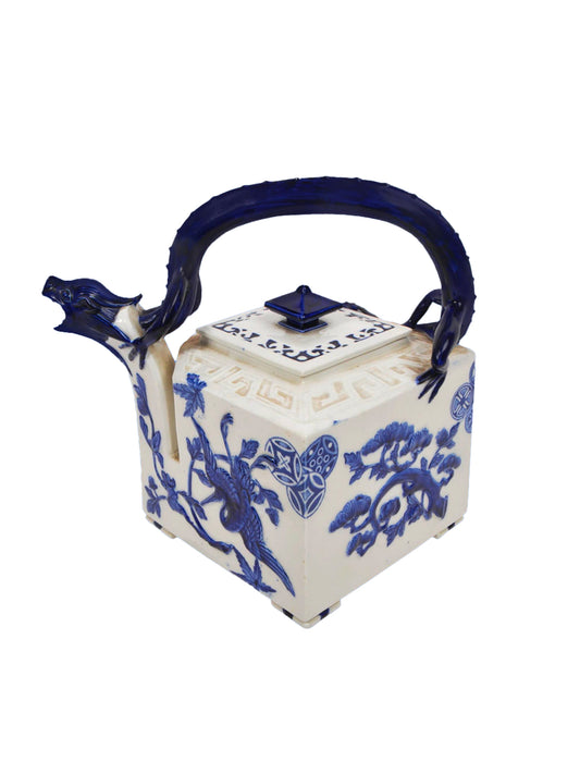 Vintage 1872 James Hadley Royal Worcester Japanese Dragon Kettle Weston Table