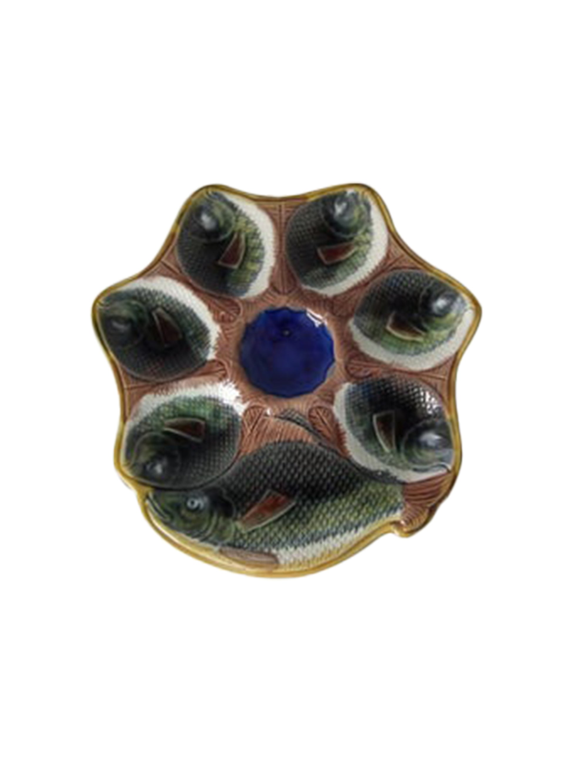 Vintage 1880s Adams & Bromley Majolica Oyster Plate Weston Table