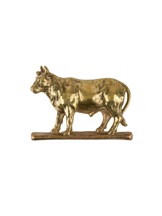 Vintage 1880s Butcher Shop Cow Bronze Wall Decor Weston Table