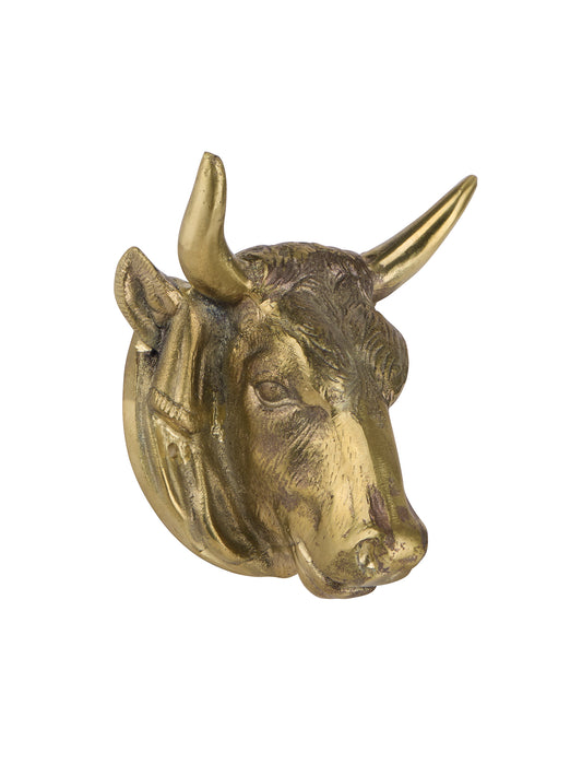 Vintage 1880s Butcher Shop Cow Head Bronze Wall Decor Weston Table