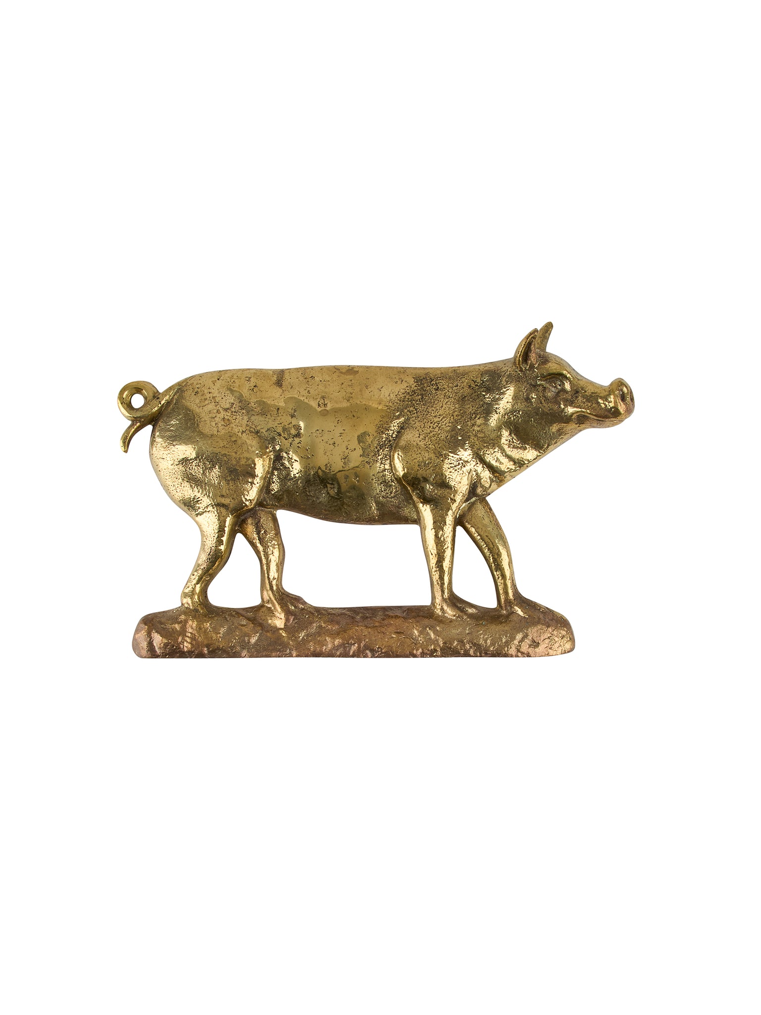 Vintage 1880s Butcher Shop Pig Bronze Wall Decor Weston Table
