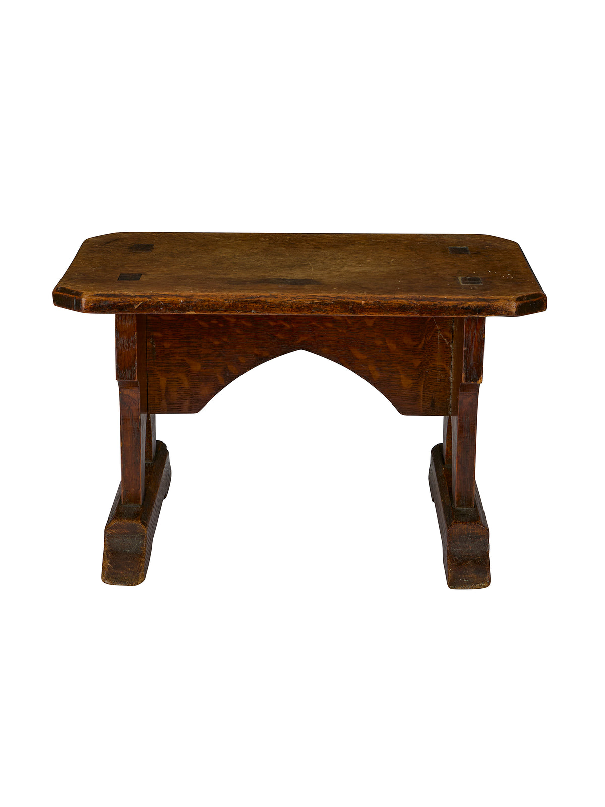 Vintage 1880s English Oak Fireside Stool Weston Table
