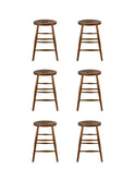 Vintage 1880s English Pub Stool Set of Six Weston Table