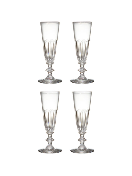 Vintage 1880s French Champagne Flutes Set of Four Weston Table