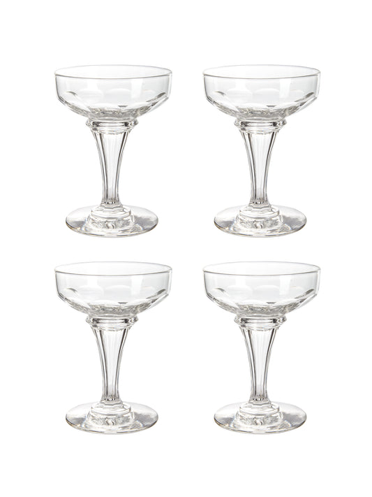 Vintage 1880s French Hollow Stem Champagne Coupes Weston Table