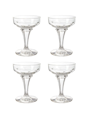 Vintage 1880s French Hollow Stem Champagne Coupes Weston Table 