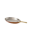 Vintage 1880s French Oval Copper Handled Pan Weston Table