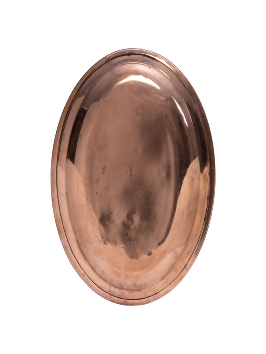 Vintage 1880s French Oval Copper Pie Plate Weston Table