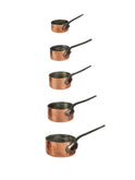 Vintage 1880s French Set of 10 Graduated Copper Pots One - Five Weston Table