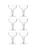 Vintage 1880s Hollow Stem Champagne Coupes Set of Six Weston Table